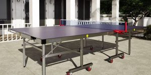mesa de ping pong en la terraza