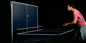 mesa de ping pong de interior con función frontón