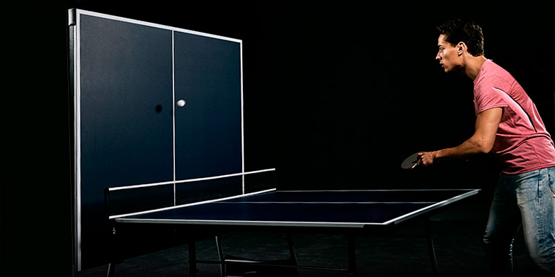 mesa de ping pong de interior con función frontón