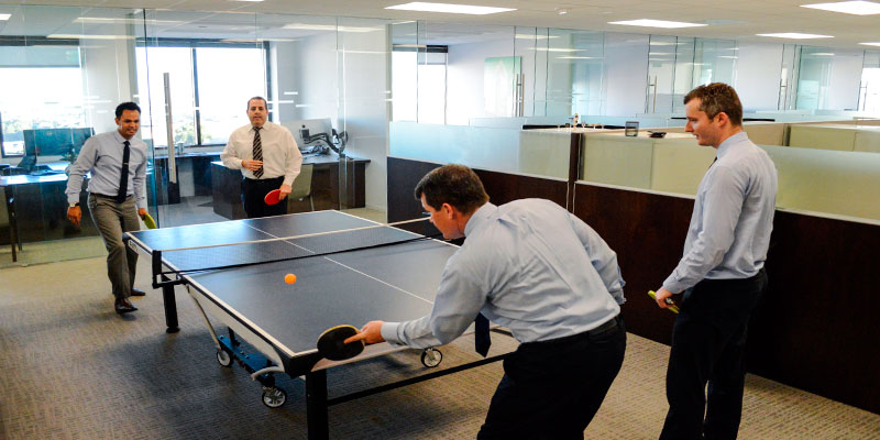 mesa ping pong como el antistress de la oficina